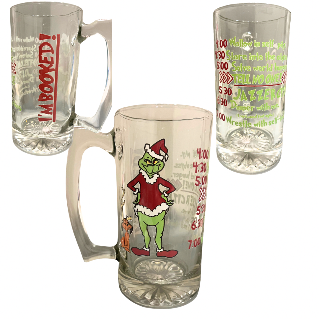 Grinch beer mug