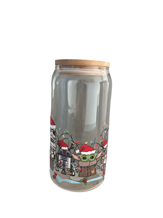 Christmas Force Glass Can