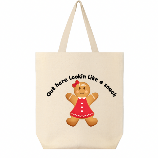 Gingerbread snack tote bag