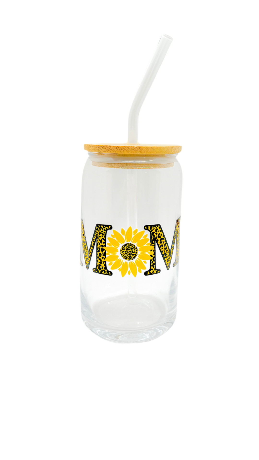 Sunflower MOM Libby Glass Can