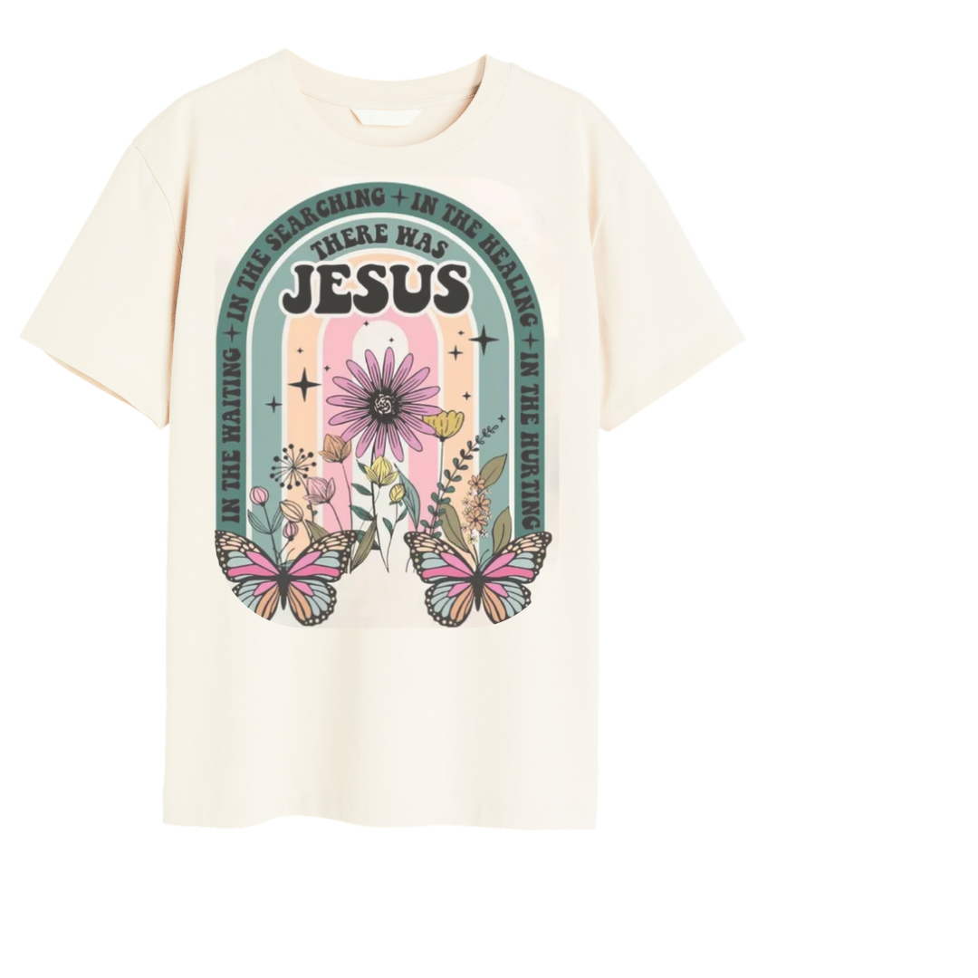 There was Jesus adult tee