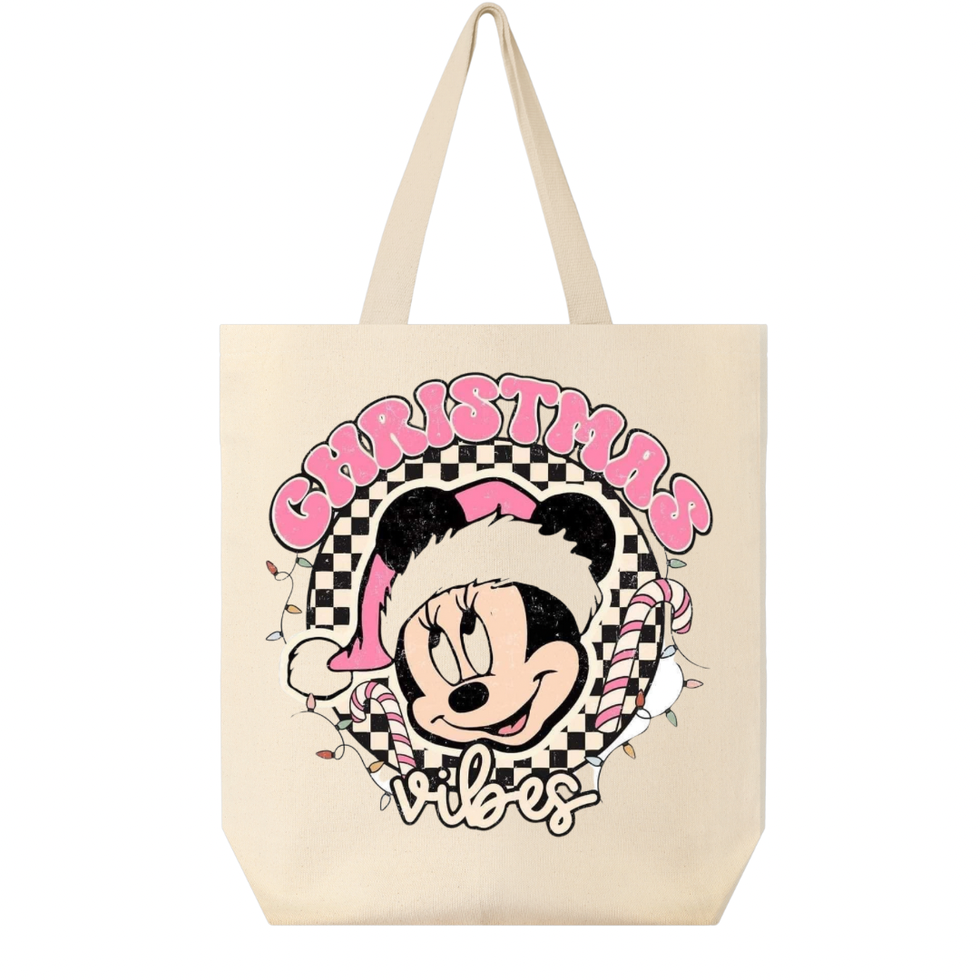 Christmas vibes mouse tote bag