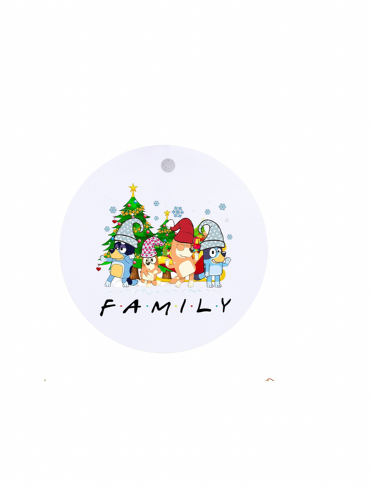 Bluey family ornament