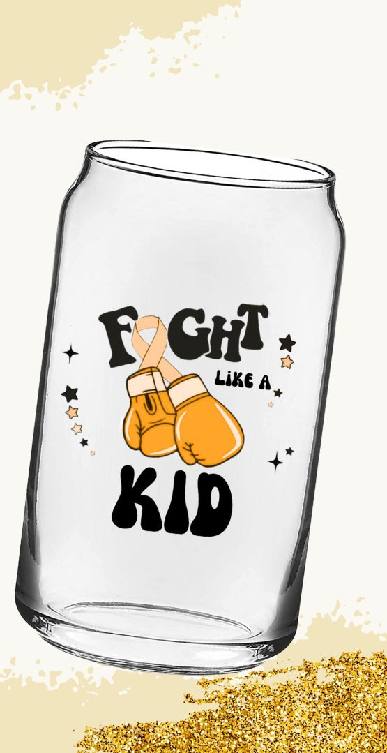 Childhood cancer Awareness Glass