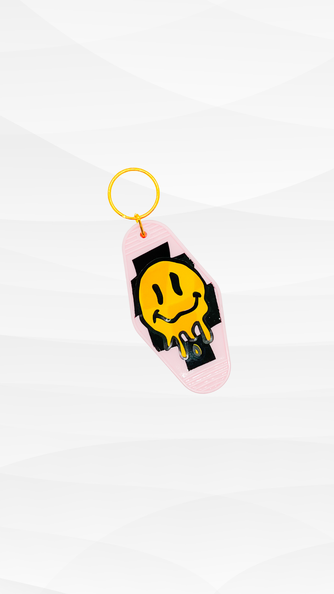 Smiley Drip Motel Keychain